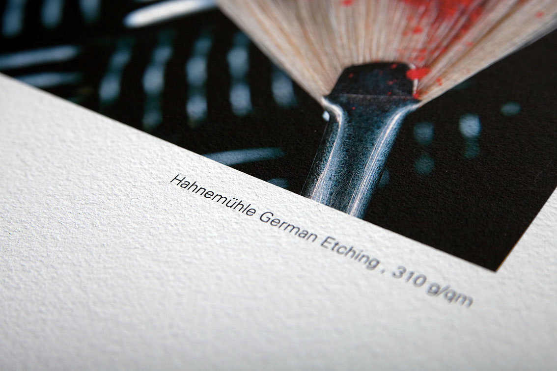 Fineart gedruckt auf Fineartpapier Hahnemühle German Etching 310 g/qm