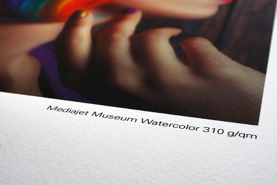 Druck auf Fineartpapier Mediajet Museum Watercolor matt 310 g/qm